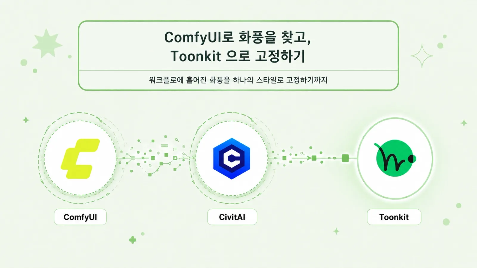 ComfyUI로 화풍을 찾고, Toonkit으로 고정하기