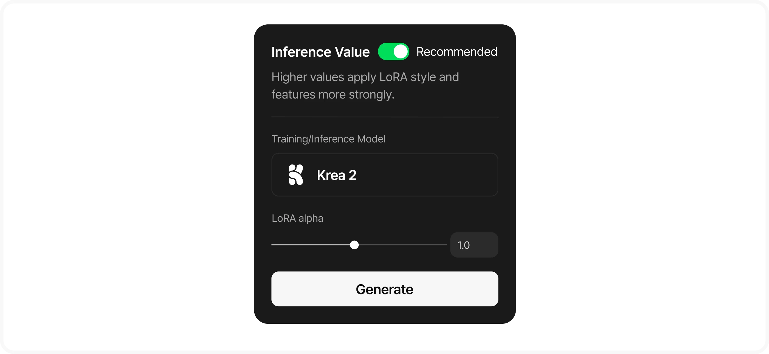 Adjust style strength with LoRA alpha