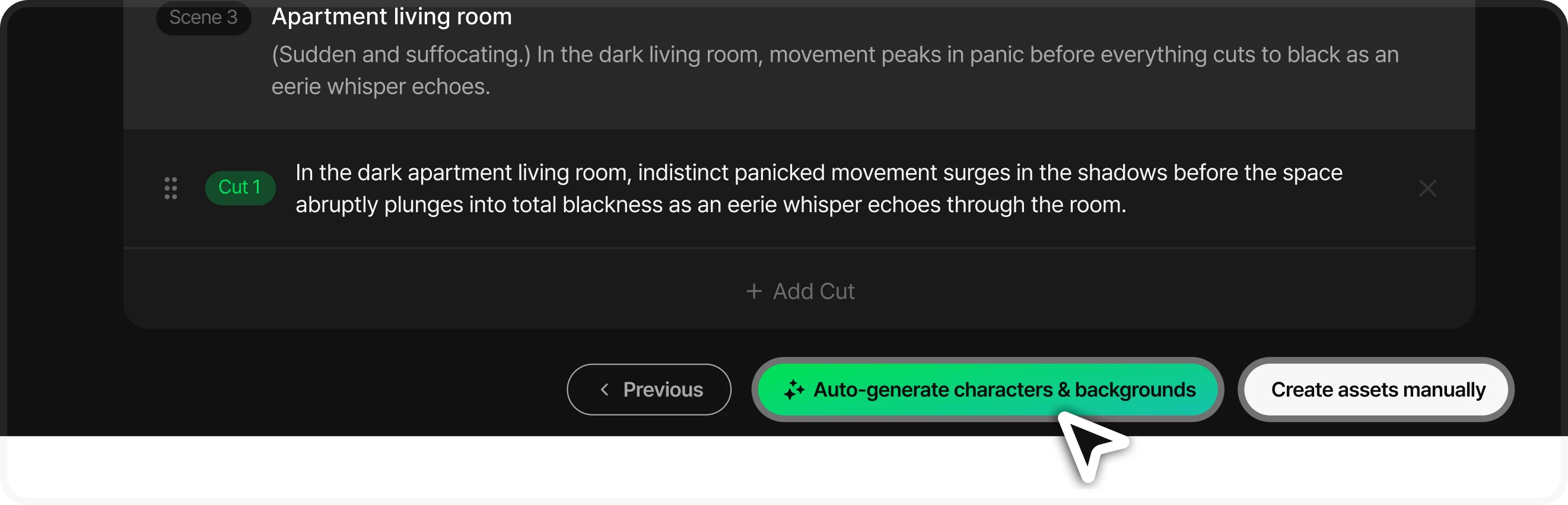 Review the cut descriptions