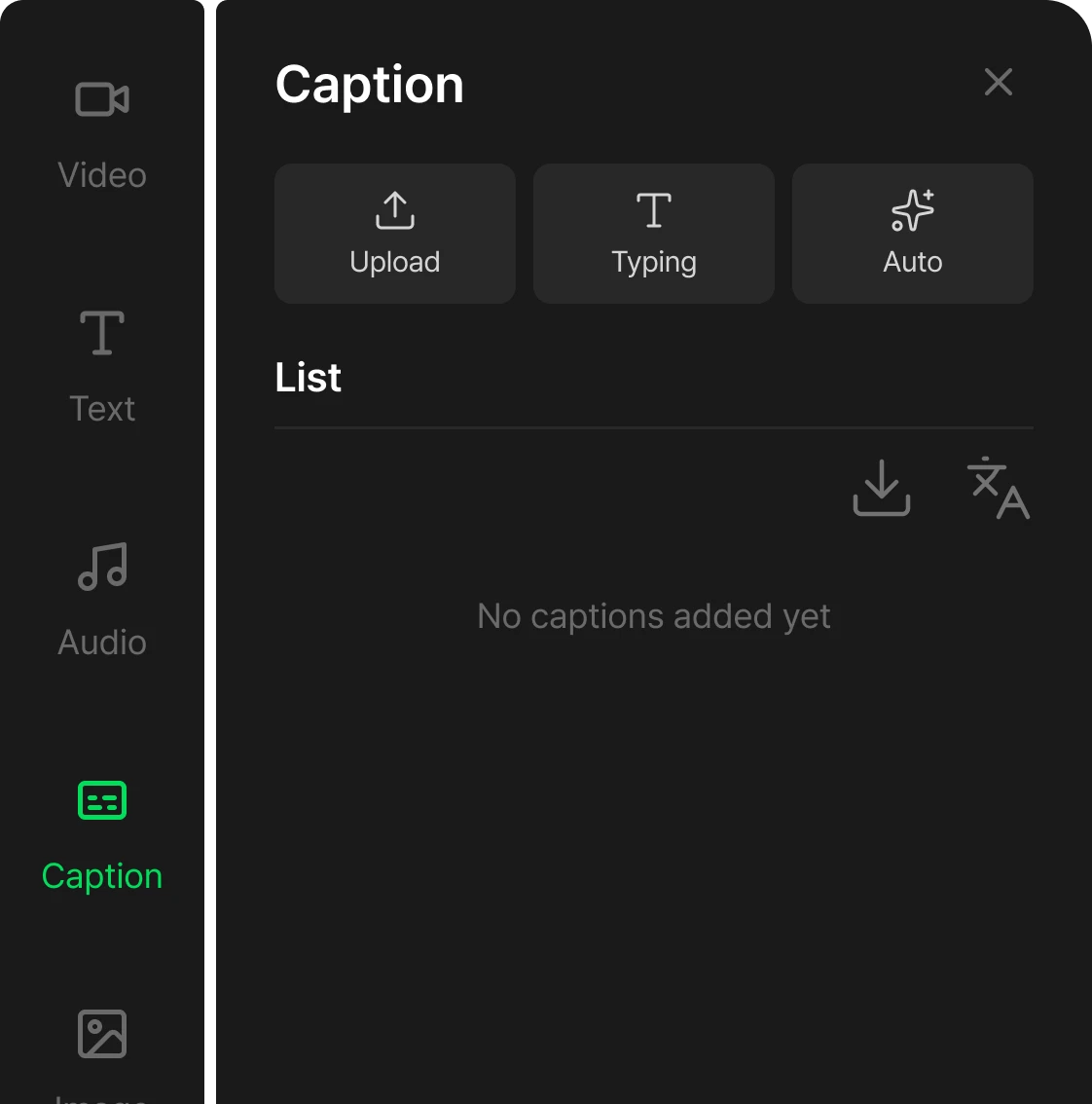 Add captions — three ways