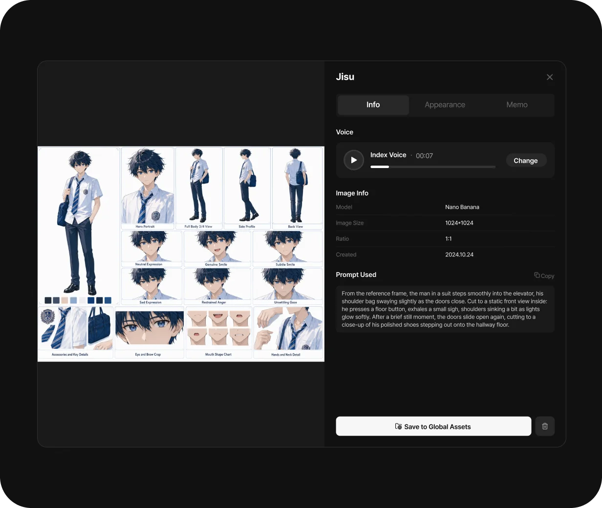 Generate a Range of Poses and Expressions