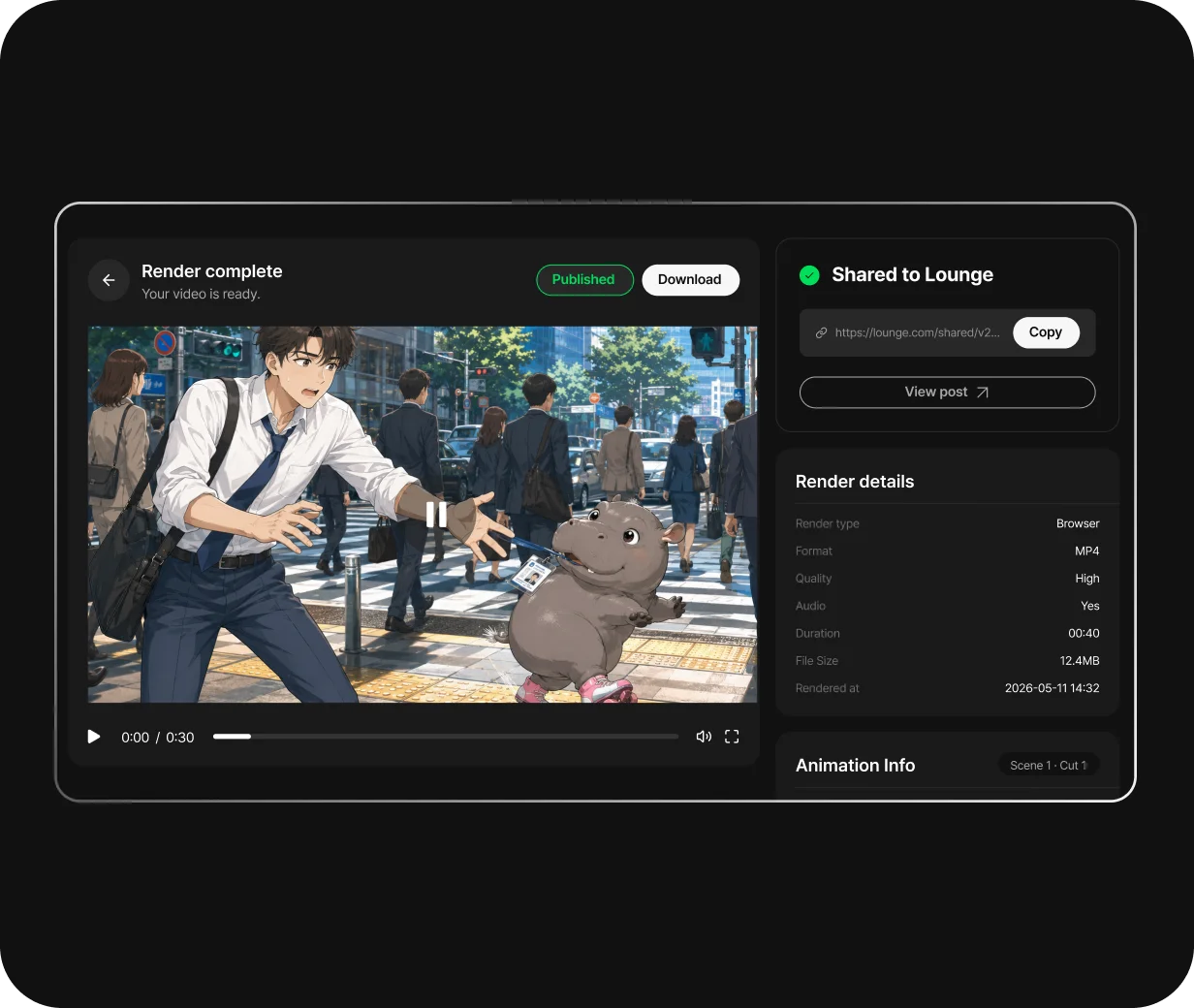 Export Your Finished Animation