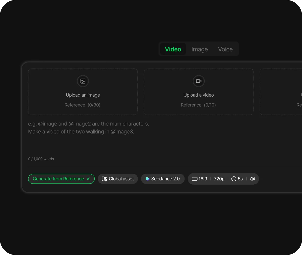 Choose a model and input mode